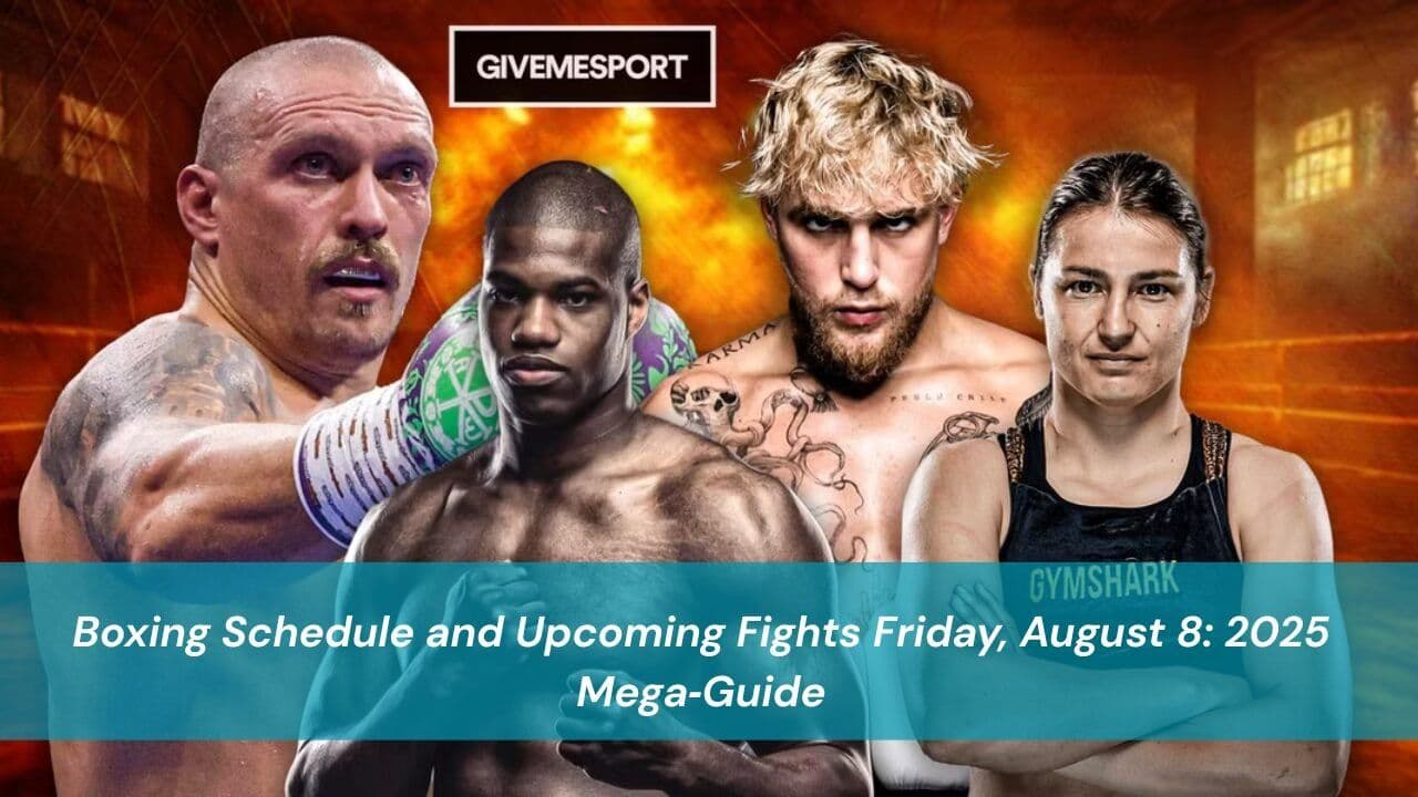 Boxing Schedule and Upcoming Fights Aug 2025